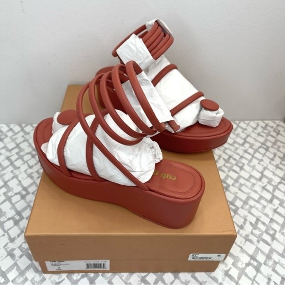 Cult Gaia Alba size EU 36.5 (US 6.5) Platform Sandals in Jasper (Rose Pink) - Picture 3 of 6